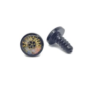 12mm/14mm/16mm/18mm Safety Glitter Colorful Animal Plastic Eyes come with washers