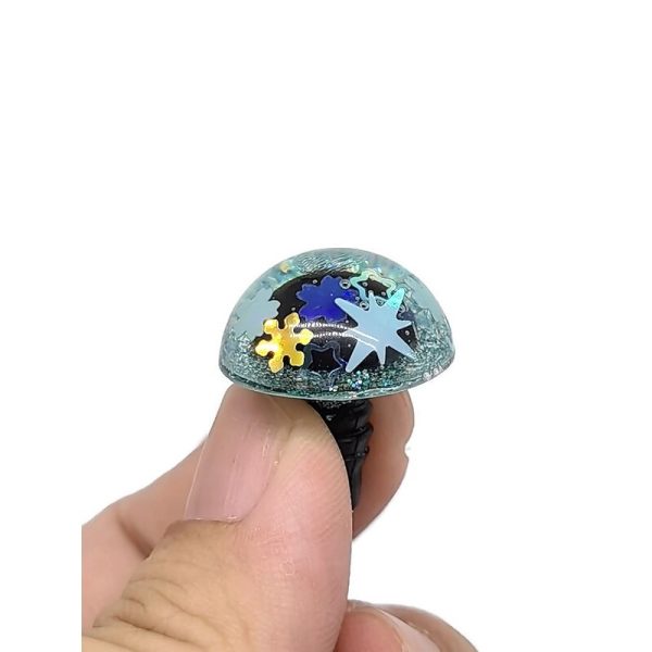 12mm safety eyes with glitter 15mm amigurumi eyes for crocheting doll 20mm plastic stuffed eyes 2pcs/lot - Image 3