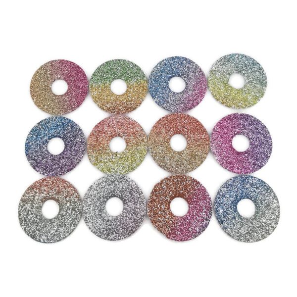 20pcs 10mm-30mm round plastic clear toy safety eyes glitter Nonwovens hard washer for plush doll findings-size option - Image 2