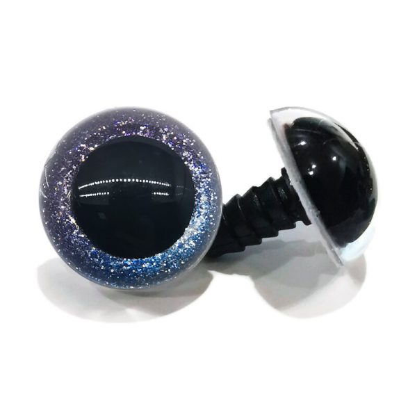 20pcs 10mm-30mm round plastic clear toy safety eyes glitter Nonwovens hard washer for plush doll findings-size option - Image 4