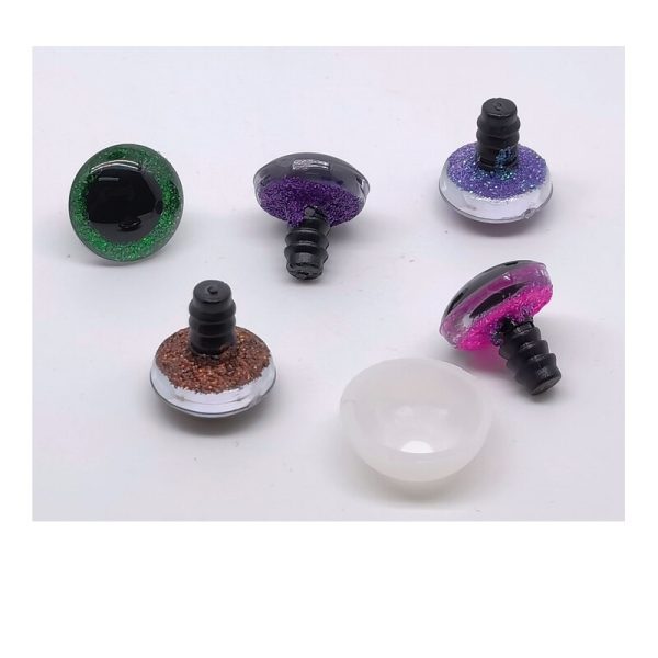 20pcs 12mm/14mm/16mm/20mm/25mm 3D glitter eyes safety Puppet Toy Plush Toy Color Doll Eyes for amigurumi crochet stuffed animal - Image 3