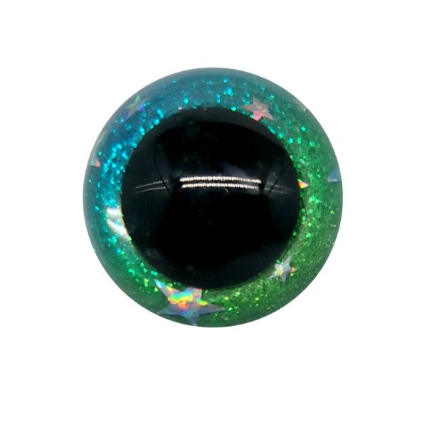 20pcs 14mm-30mm round plastic clear toy safety eyes glitter Nonwovens hard washer for plush doll findings-size option - Image 4