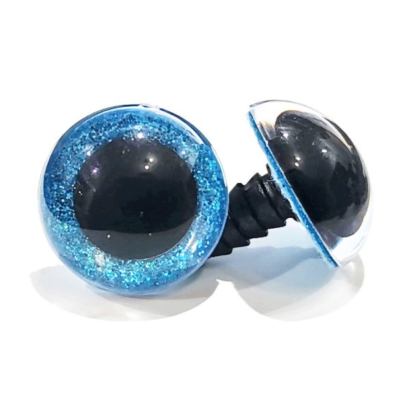 20pcs/lot 10color 10-30mm tiny round plastic clear toy safety eyes glitter Nonwovens white hard washer - Image 3