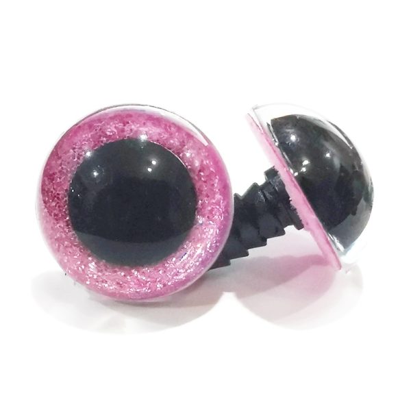 20pcs/lot 10color 10-30mm tiny round plastic clear toy safety eyes glitter Nonwovens white hard washer - Image 5