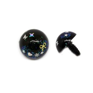 2pcs 20mm Safety Black Eyes For Amigurumi Doll Glitter Eyes For Stuffed Animal Toy