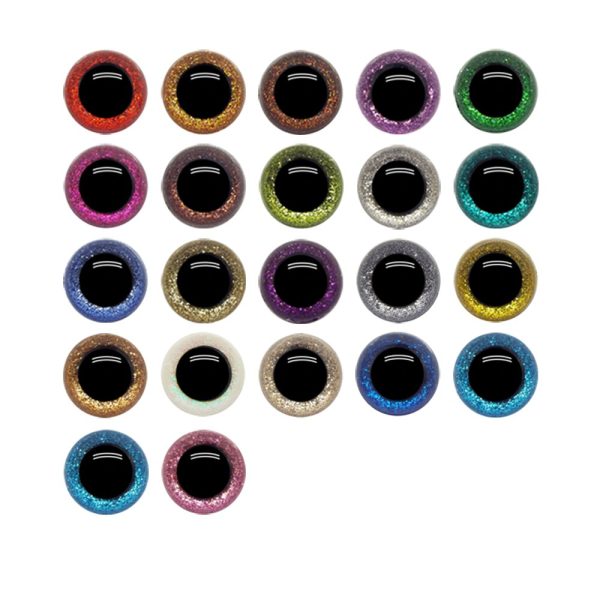 Glitter Eyes Safety Plastic Eyes Color Doll Eyes For Stuffed Doll Amigurumi Crochet Toys Doll Accessories Puppet Toy Plush Toy