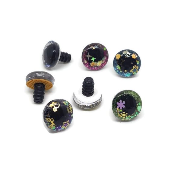 Handmade 3D Glitter Plush Plastic Safety Eyes For Toy Amigurumi Doll Making Eyes For Dolls 2pcs - Image 4