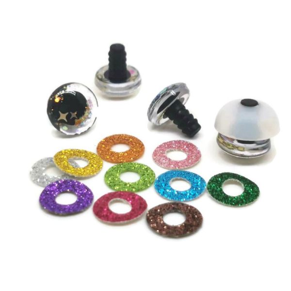 Handmade 3D Glitter Plush Plastic Safety Eyes For Toy Amigurumi Doll Making Eyes For Dolls 2pcs - Image 6