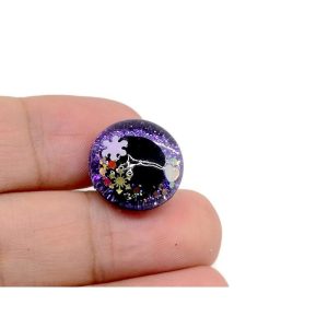 Handmade 3D glitter eyes plastic safety toy eyes long stem glitter fabric washer 2PCS
