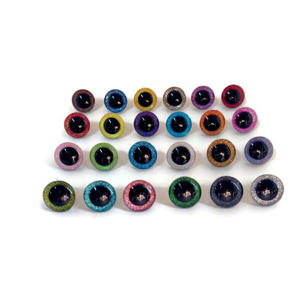 Plastic Safety Eyes Amigurumi With Glitter For Crochet Dolls 9mm-35mm Doll Eyes Handmade 3D Toy Eyes With Washers 24 Colors - Image 2
