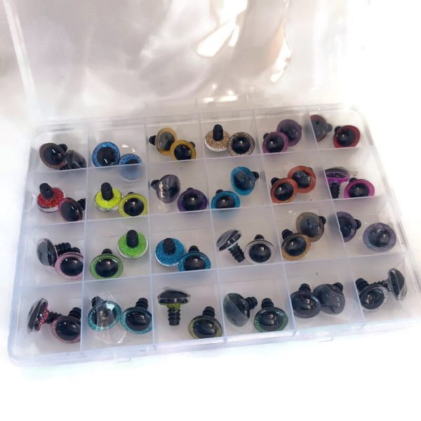 Plastic Safety Eyes Amigurumi With Glitter For Crochet Dolls 9mm-35mm Doll Eyes Handmade 3D Toy Eyes With Washers 24 Colors - Image 3