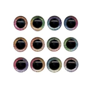 Safety 3D Glitter Eyes Plush Doll Puppet Toy Color Plastic Eyes For Amigurumi Crochet Stuffed Animal Doll Accessories DIY Supply